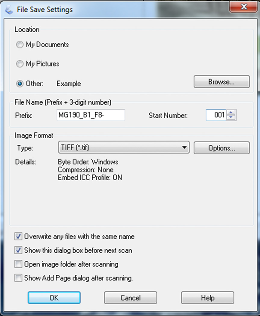 Scan Data Format Scanning Procedures | Center for Digital Inquiry and Learning